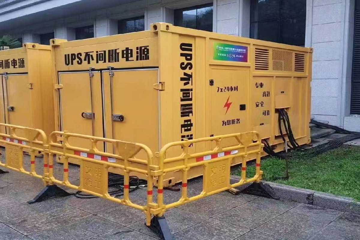 荣成发电机租赁施工现场